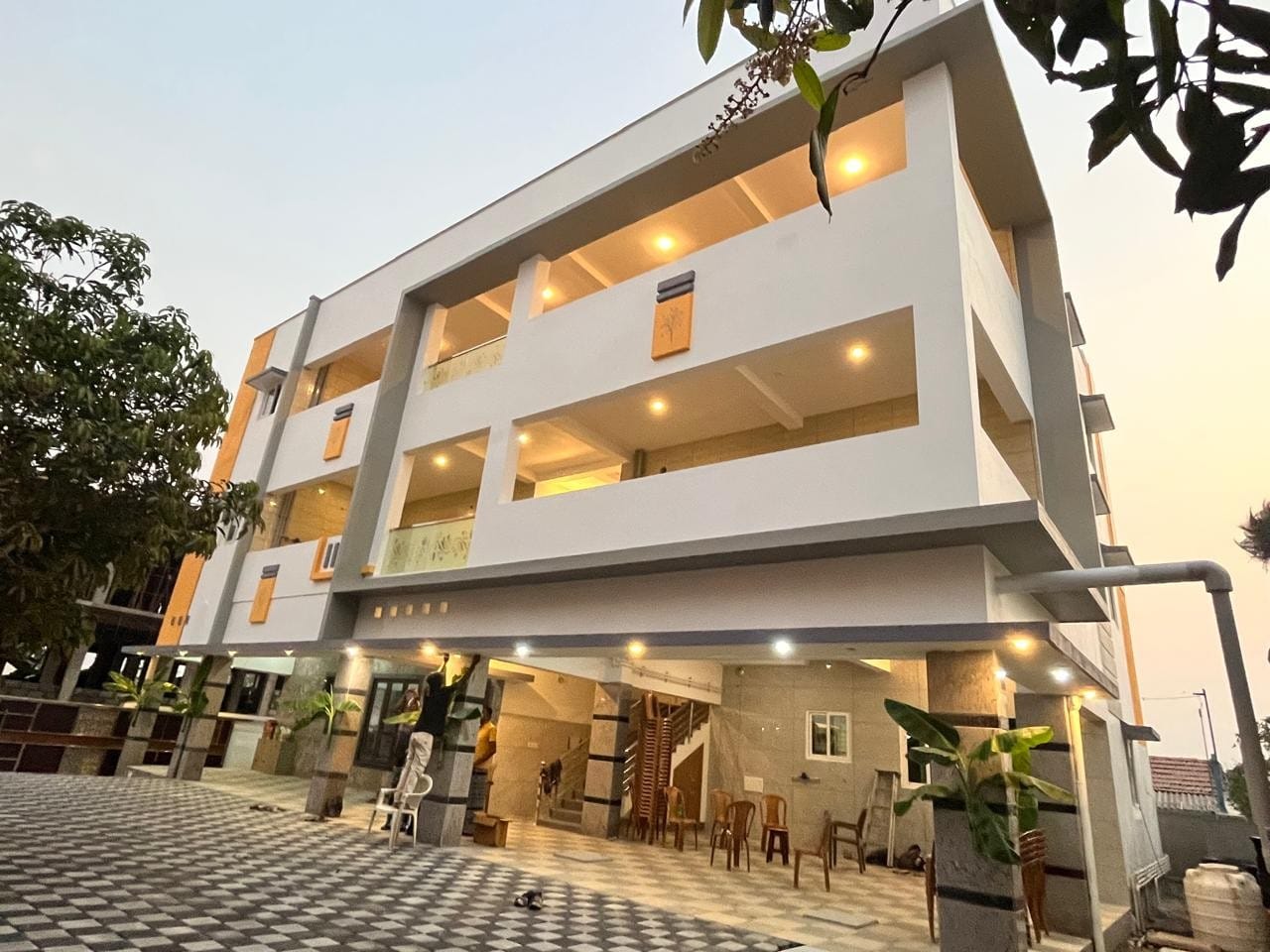 Apartment block, three floors