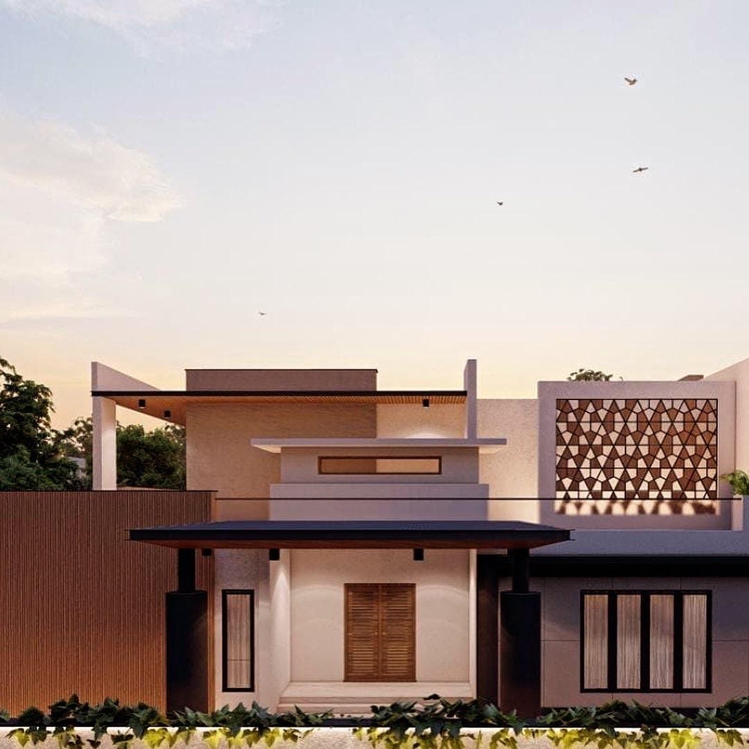 Design render, front elevation in Coimbatore